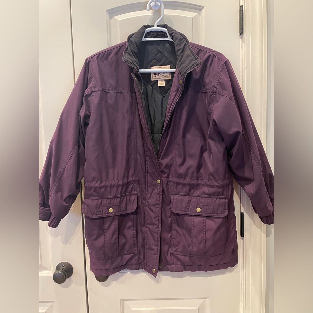 Womens VINTAGE Woolrich winter coat purple size Medium